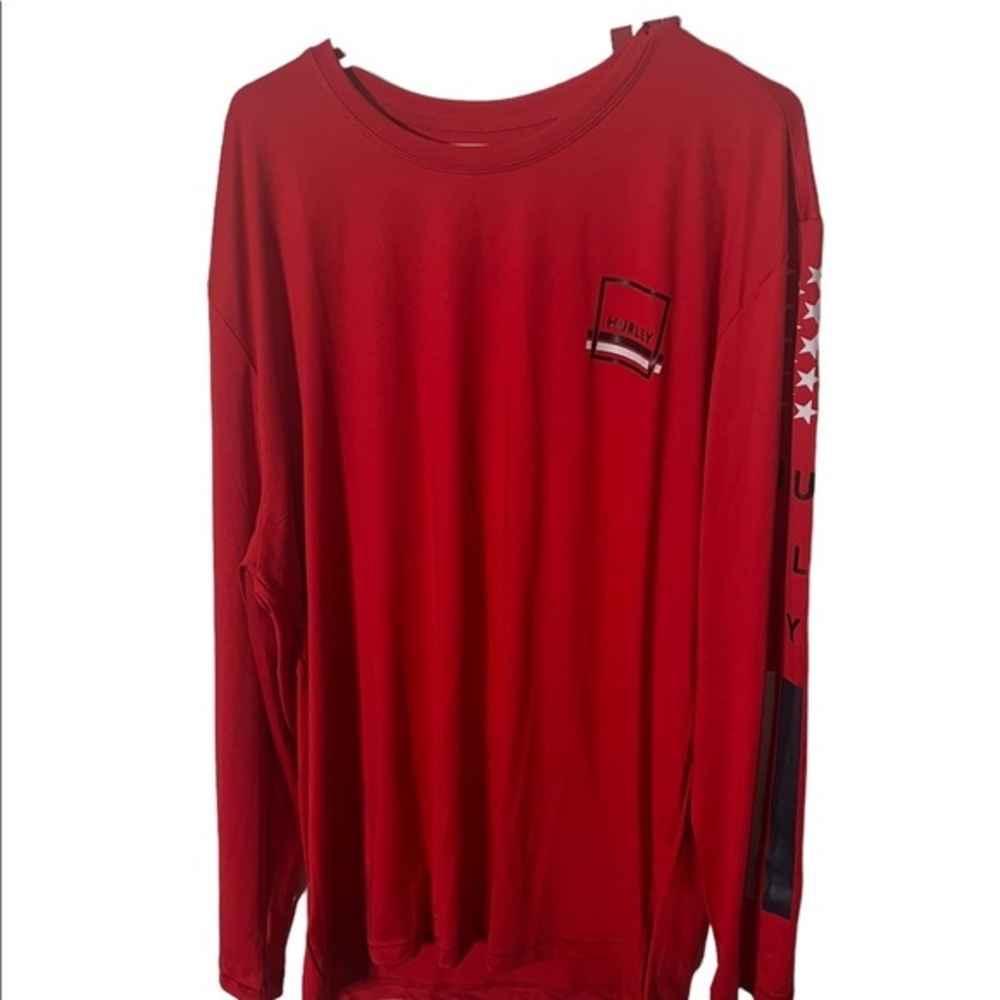 Hurley Red Long Sleeve Fast Drying Top Size XL